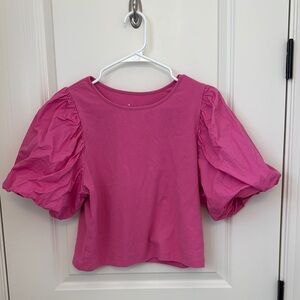 a new day Pink Puff Sleeve‎ Blouse
